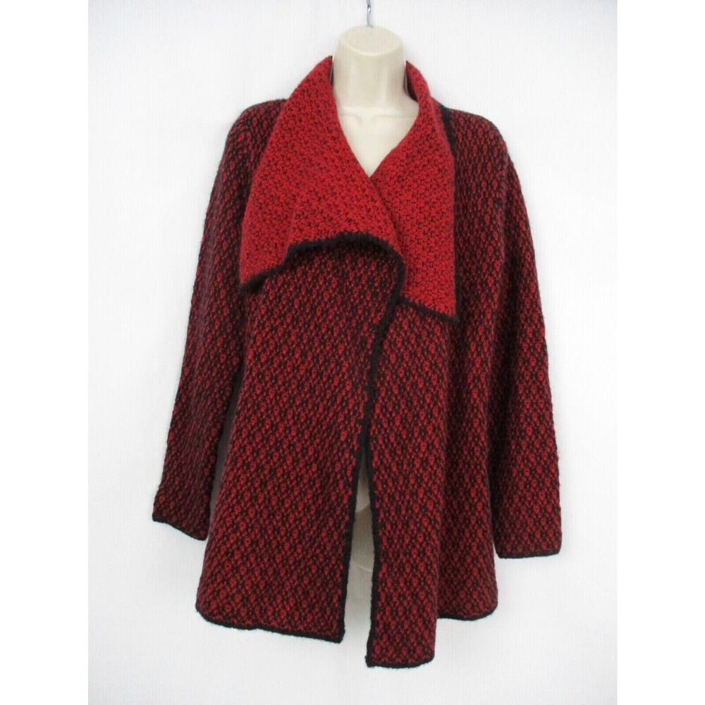 Chicos Cardigan Sweater Size 0 Mohair Wool Blend Chunky Knit Soft Cozy Open XS S